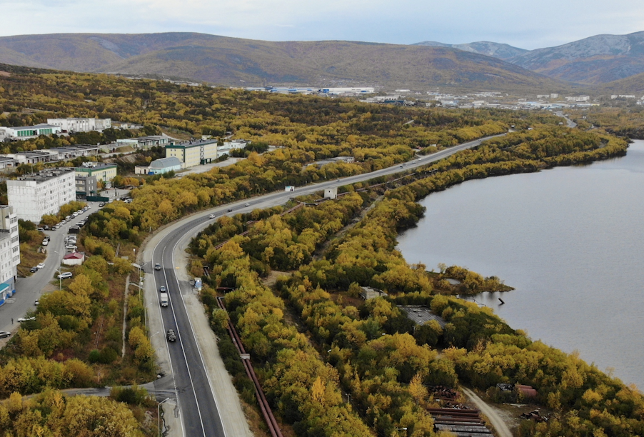 В Магадане обновляют дорожную одежду на улицах Пушкина и Карла Маркса